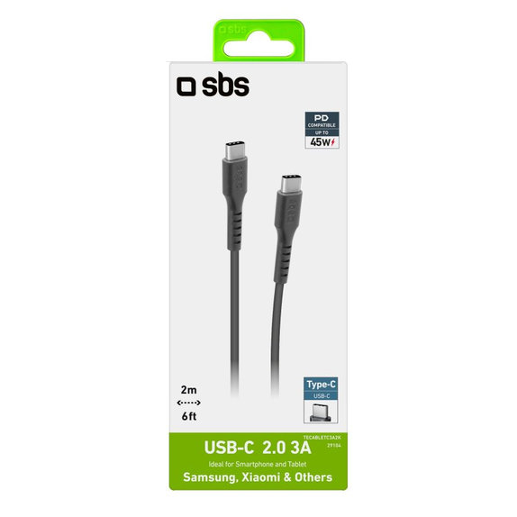 SBS - USB-C / USB-C Cable (2m), black
