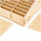 Universal wooden stand / organizer for phones with 24 compartments