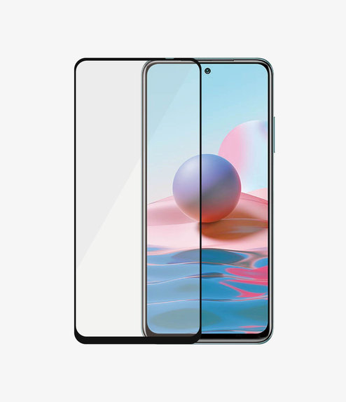 PanzerGlass - Tempered Glass Case Friendly for Xiaomi Redmi Note 10, 10S, black
