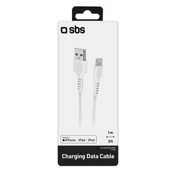 SBS - Lightning / USB Cable (1m), white