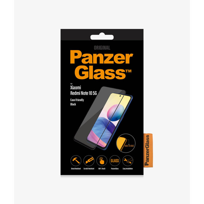 PanzerGlass - Tempered Glass Case Friendly for Xiaomi Redmi Note 10 5G, black