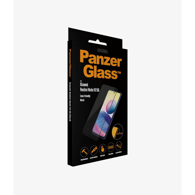 PanzerGlass - Tempered Glass Case Friendly for Xiaomi Redmi Note 10 5G, black