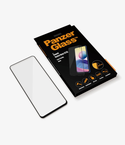 PanzerGlass - Tempered Glass Case Friendly for Xiaomi Redmi Note 10 5G, black