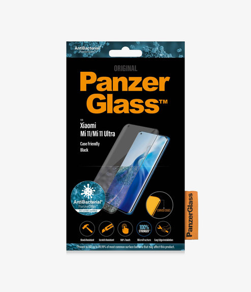 PanzerGlass - Tempered Glass Case Friendly AB for Xiaomi Mi 11, Mi 11 Ultra, black
