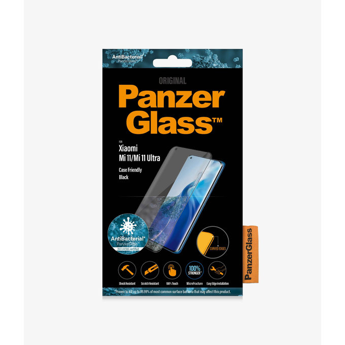 PanzerGlass - Tempered Glass Case Friendly AB for Xiaomi Mi 11, Mi 11 Ultra, black