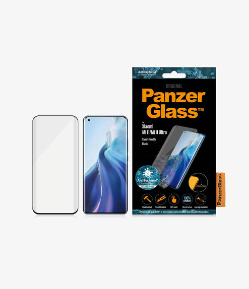 PanzerGlass - Tempered Glass Case Friendly AB for Xiaomi Mi 11, Mi 11 Ultra, black