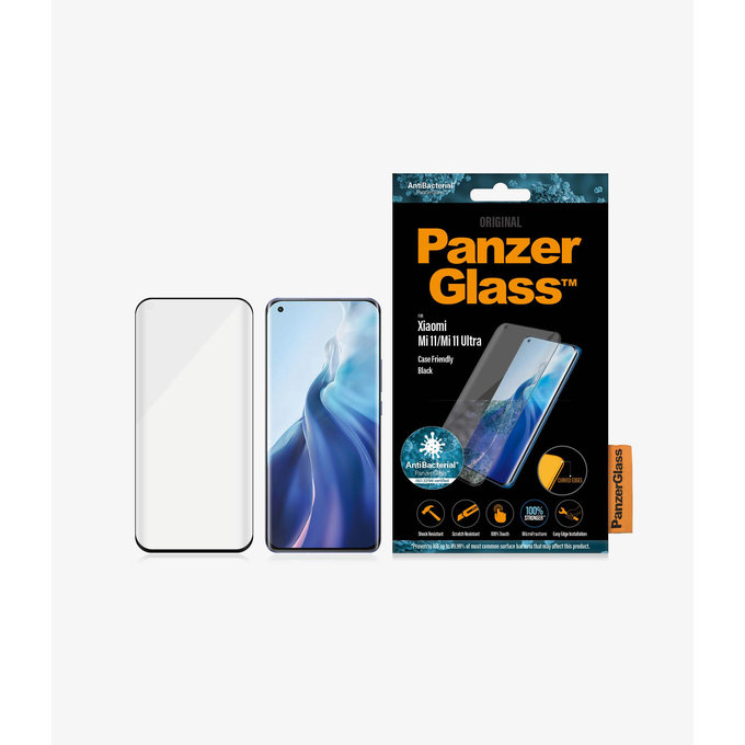 PanzerGlass - Tempered Glass Case Friendly AB for Xiaomi Mi 11, Mi 11 Ultra, black