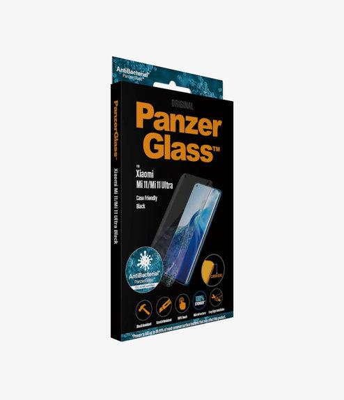 PanzerGlass - Tempered Glass Case Friendly AB for Xiaomi Mi 11, Mi 11 Ultra, black