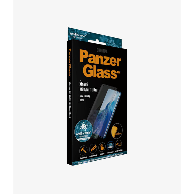 PanzerGlass - Tempered Glass Case Friendly AB for Xiaomi Mi 11, Mi 11 Ultra, black