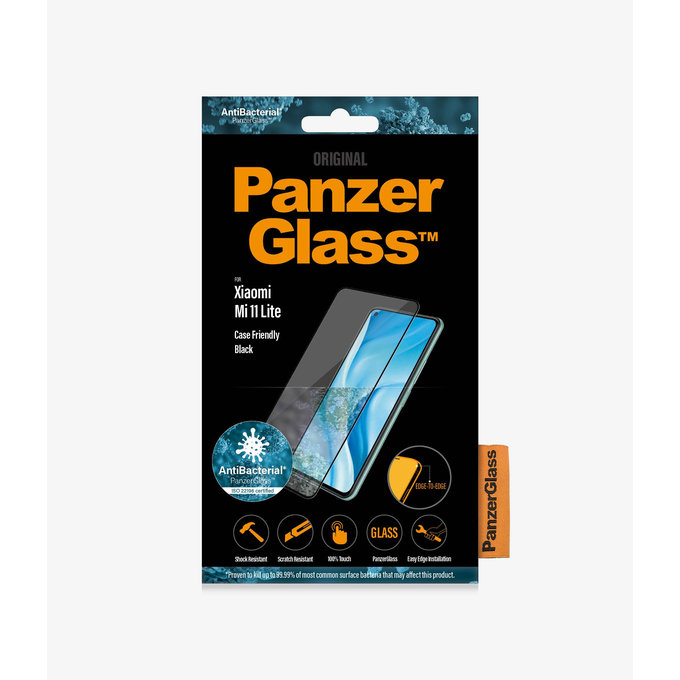 PanzerGlass - Tempered glass Case Friendly for Xiaomi Mi 11 Lite, black