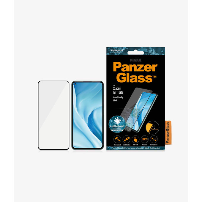 PanzerGlass - Tempered glass Case Friendly for Xiaomi Mi 11 Lite, black
