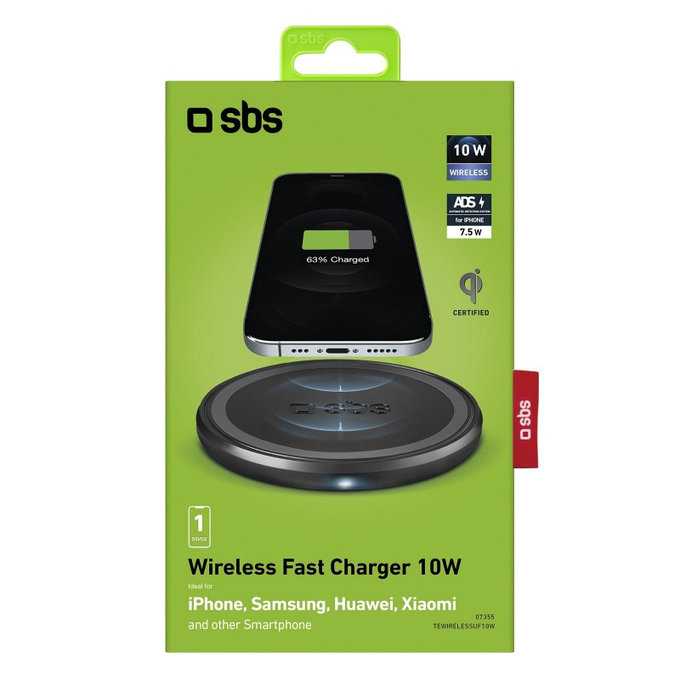 SBS - Wireless Charger with QI, black