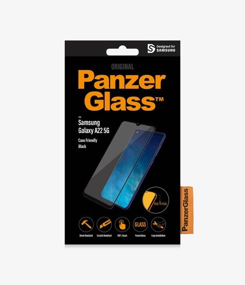 PanzerGlass - Tempered glass Case Friendly for Samsung Galaxy A22 5G, black