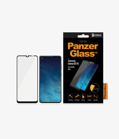 PanzerGlass - Tempered glass Case Friendly for Samsung Galaxy A22 5G, black