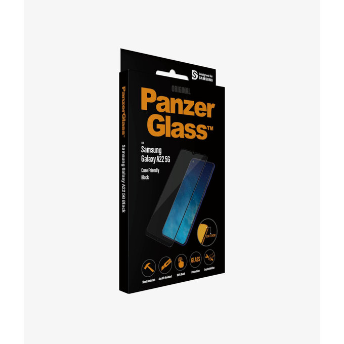 PanzerGlass - Tempered glass Case Friendly for Samsung Galaxy A22 5G, black