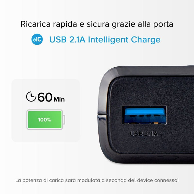 SBS - PowerBank 20 000 mAh, 2x USB, 2,1A, black