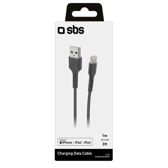 SBS - Lightning / USB Cable (1m), black