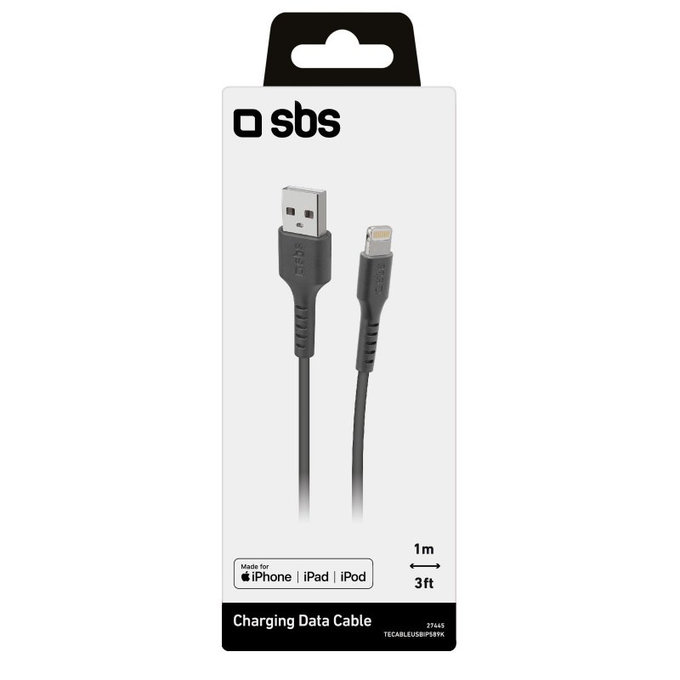SBS - Lightning / USB Cable (1m), black