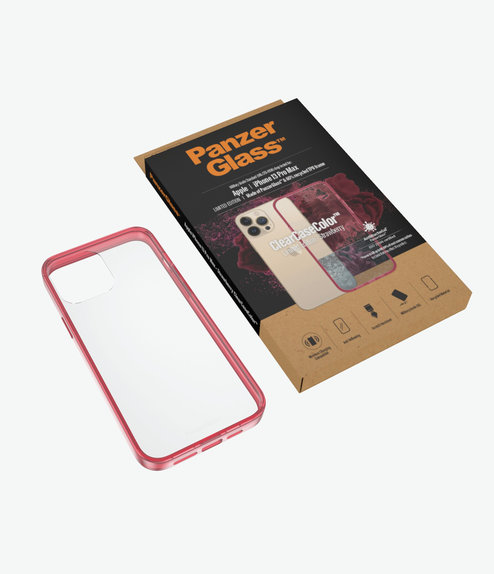 PanzerGlass - Case ClearCaseColor AB for iPhone 13 Pro Max, strawberry
