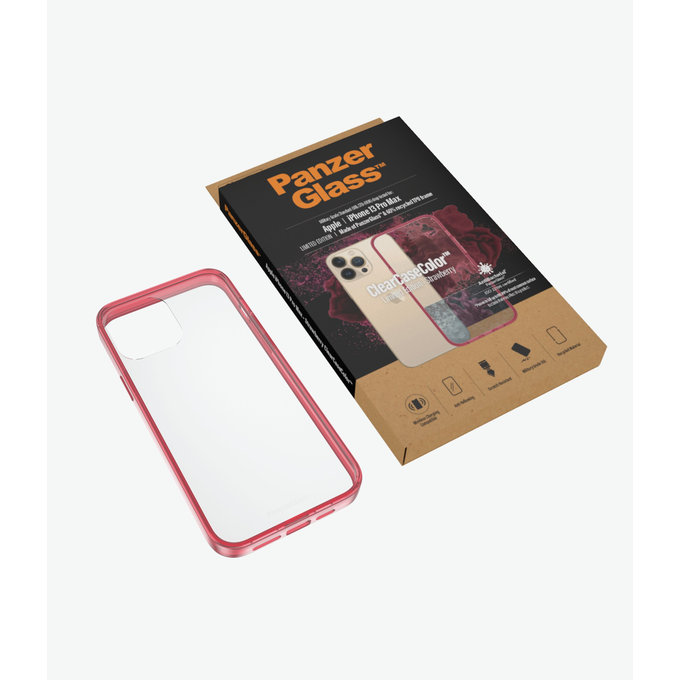 PanzerGlass - Case ClearCaseColor AB for iPhone 13 Pro Max, strawberry
