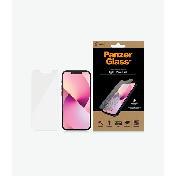 PanzerGlass - Tempered Glass Standard Fit AB for iPhone 13 mini, transparent