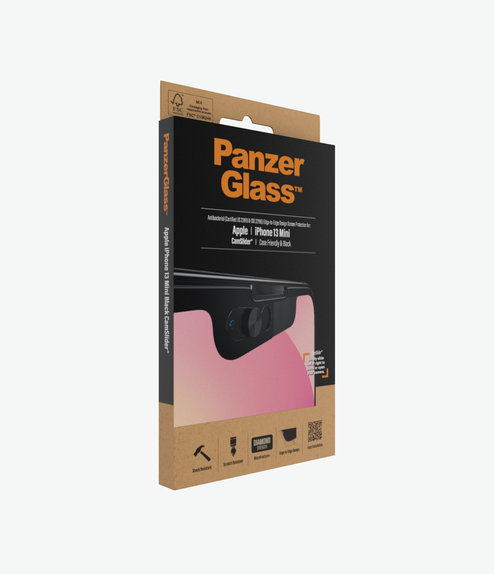 PanzerGlass - Tempered glass Case Friendly CamSlider AB for iPhone 13 mini, black