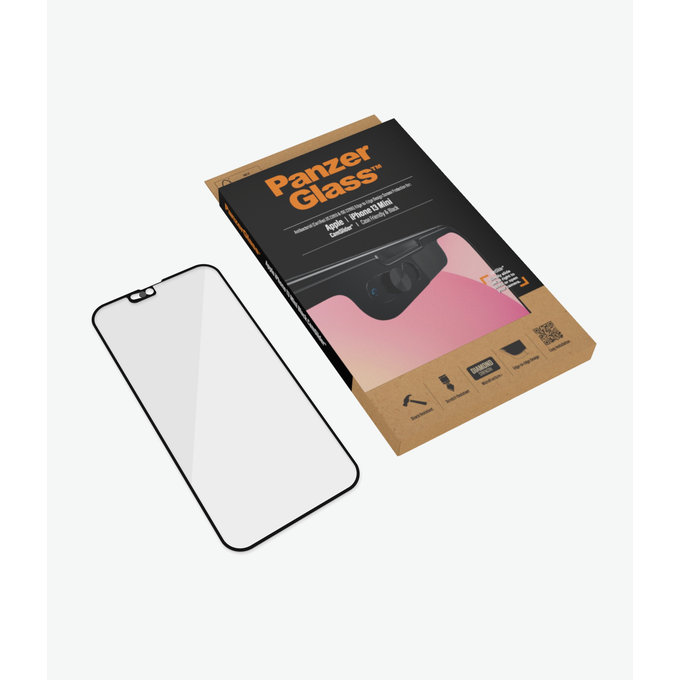 PanzerGlass - Tempered glass Case Friendly CamSlider AB for iPhone 13 mini, black