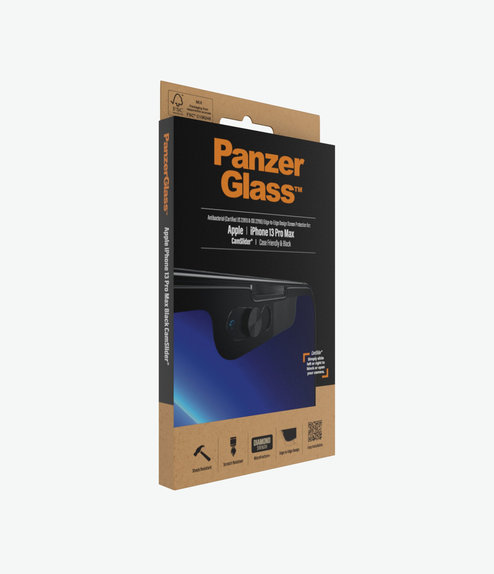 PanzerGlass - Tempered Glass Case Friendly CamSlider AB for iPhone 13 Pro Max & 14 Plus, black