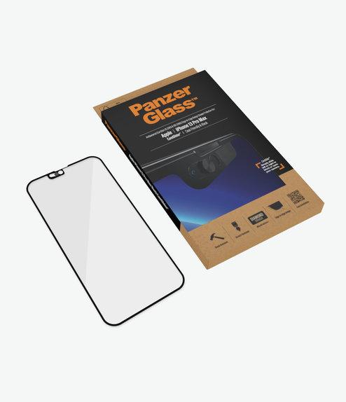 PanzerGlass - Tempered Glass Case Friendly CamSlider AB for iPhone 13 Pro Max & 14 Plus, black