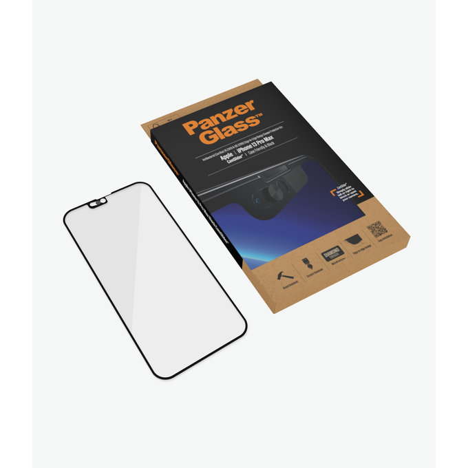 PanzerGlass - Tempered Glass Case Friendly CamSlider AB for iPhone 13 Pro Max & 14 Plus, black
