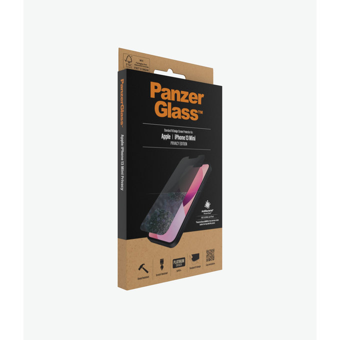 PanzerGlass - Tempered Glass Standard Fit Privacy AB for iPhone 13 mini, transparent