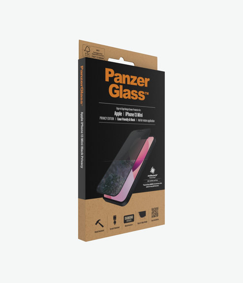 PanzerGlass - Tempered glass Case Friendly Privacy AB for iPhone 13 mini, black