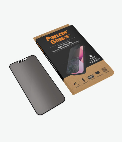 PanzerGlass - Tempered glass Case Friendly Privacy AB for iPhone 13 mini, black