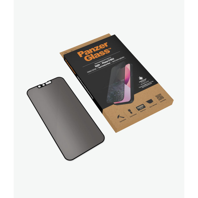 PanzerGlass - Tempered glass Case Friendly Privacy AB for iPhone 13 mini, black