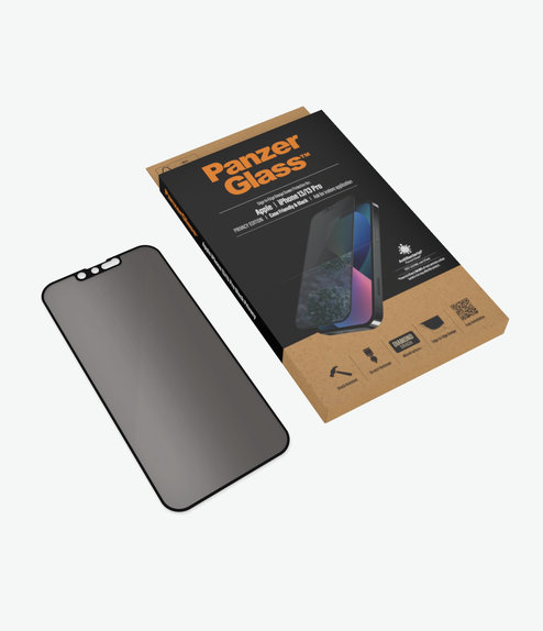 PanzerGlass - Tempered Glass Case Friendly Privacy AB for iPhone 13, 13 Pro, 14 & 16e, black