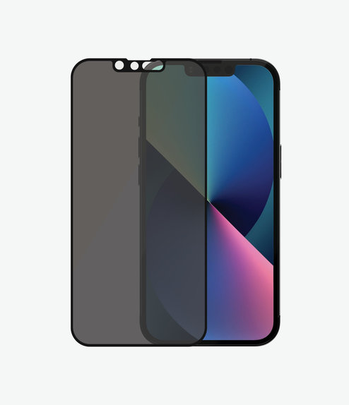 PanzerGlass - Tempered Glass Case Friendly Privacy AB for iPhone 13, 13 Pro, 14 & 16e, black