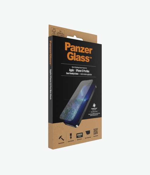 PanzerGlass - Tempered Glass Case Friendly AB for iPhone 13 Pro Max & 14 Plus, black
