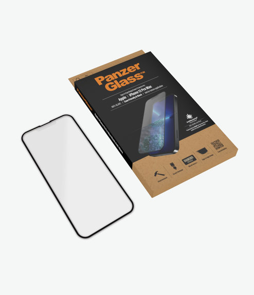 PanzerGlass - Tempered Glass Case Friendly Anti-Glare AB for iPhone 13 Pro Max & 14 Plus, black