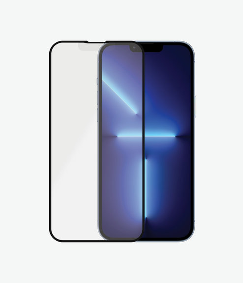 PanzerGlass - Tempered Glass Case Friendly Anti-Glare AB for iPhone 13 Pro Max & 14 Plus, black