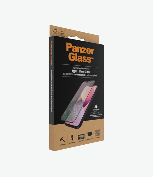 PanzerGlass - Tempered glass Case Friendly Anti-Bluelight AB for iPhone 13 mini, black
