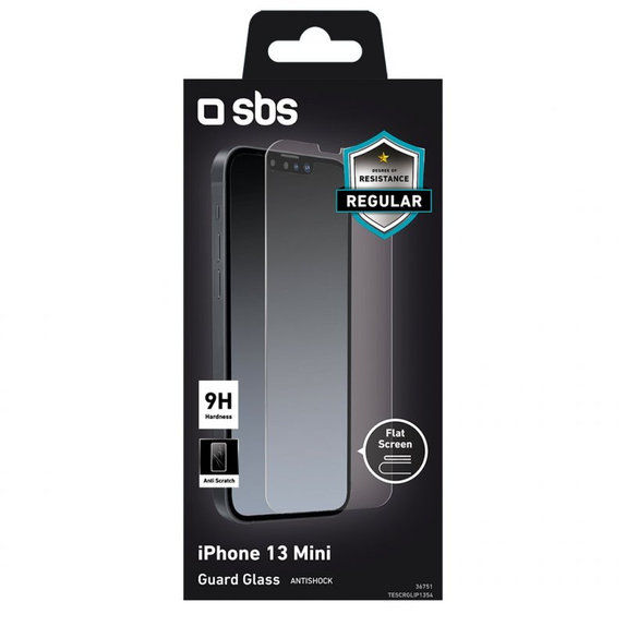 SBS - Tempered Glass for iPhone 13 mini, transparent