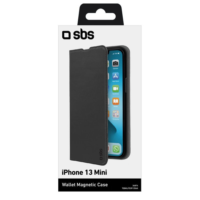 SBS - Case Book Wallet Lite for iPhone 13 mini, black