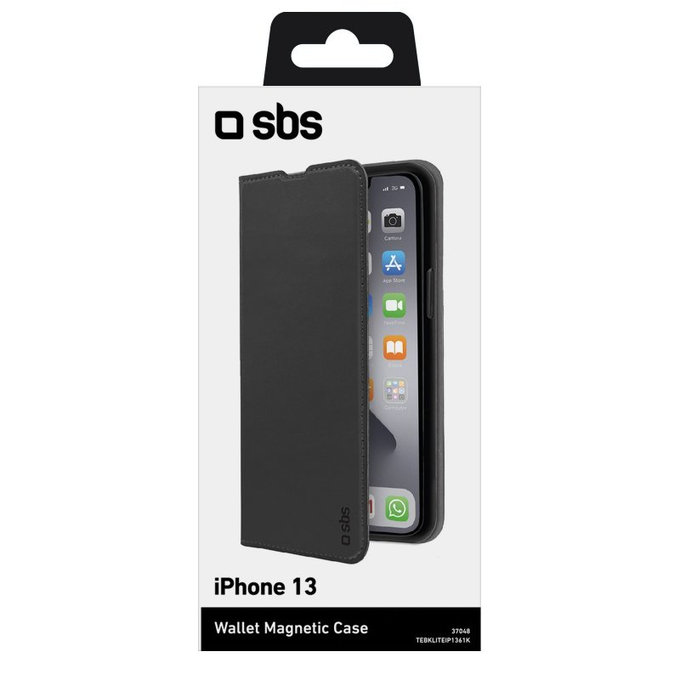 SBS - Case Book Wallet Lite for iPhone 13, black