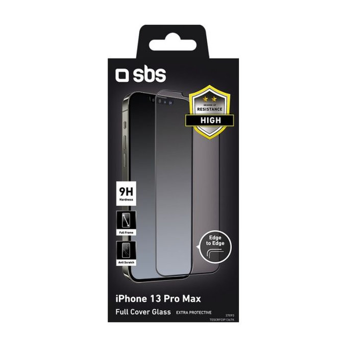 SBS - Tempered Glass Full Cover for iPhone 13 Pro Max & 14 Plus, black