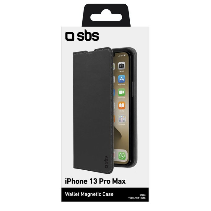 SBS - Case Book Wallet Lite for iPhone 13 Pro Max, black