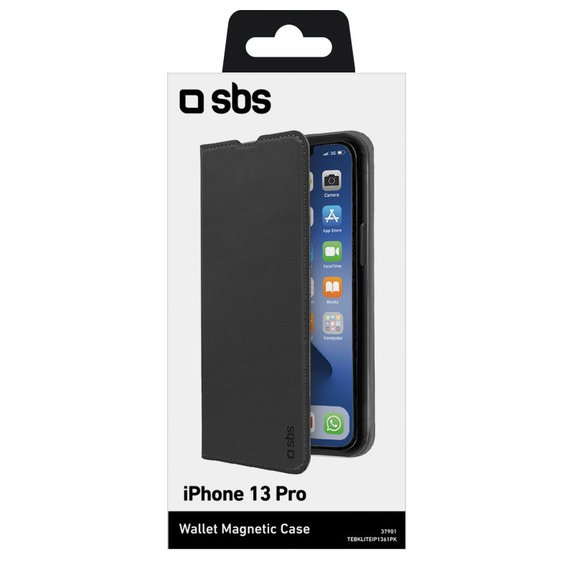 SBS - Case Book Wallet Lite for iPhone 13 Pro, black
