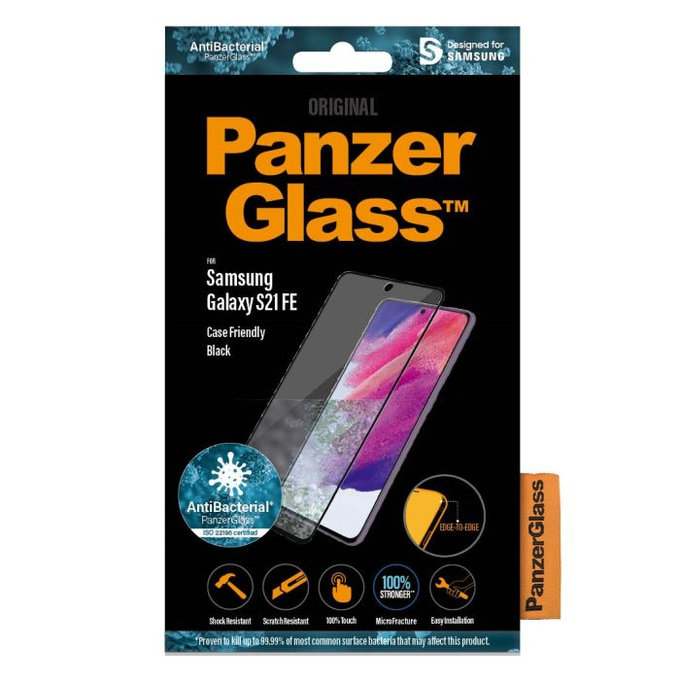 PanzerGlass - Tempered Glass Case Friendly AB for Samsung Galaxy S21 FE, black