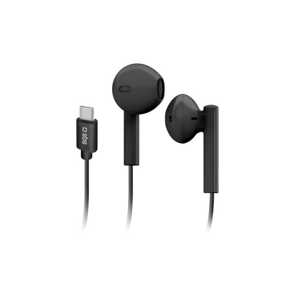 SBS - Stereo Earphones Studio Mix 65c, USB-C connector, black