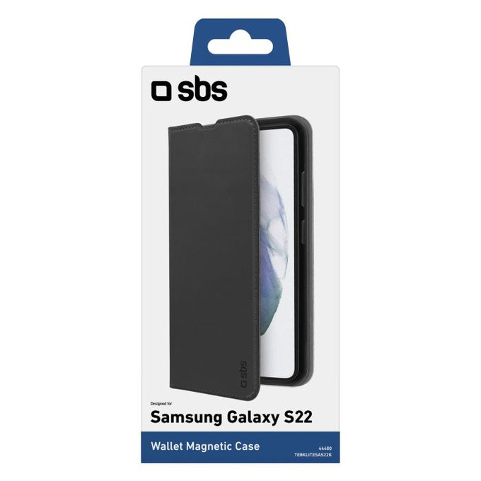 SBS - Case Book Wallet Lite for Samsung Galaxy S22+, black
