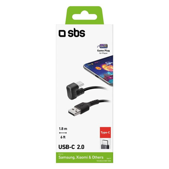 SBS - USB-C / USB Cable (1.8m), black